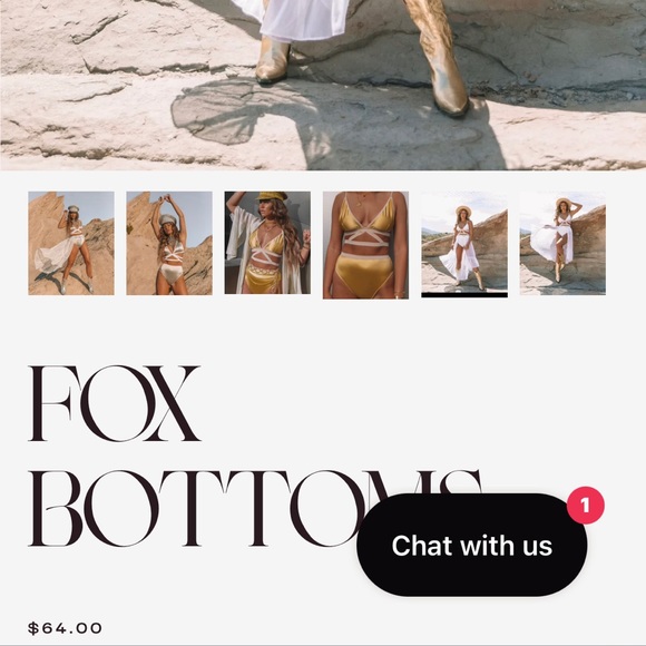 Fox Skirt Size 2 (M-L), Fox Bra Size L : (D+ CUP) 30"- 38” & Fox Bottoms Size M - Picture 7 of 7